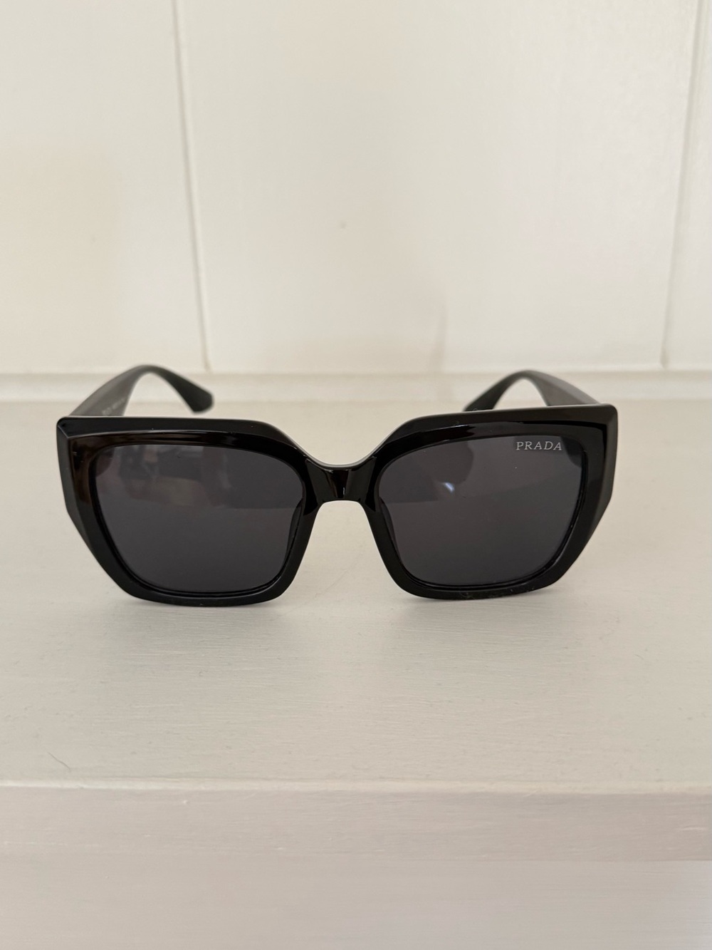 Prada Black Oversized Cat-Eye Sunglasses